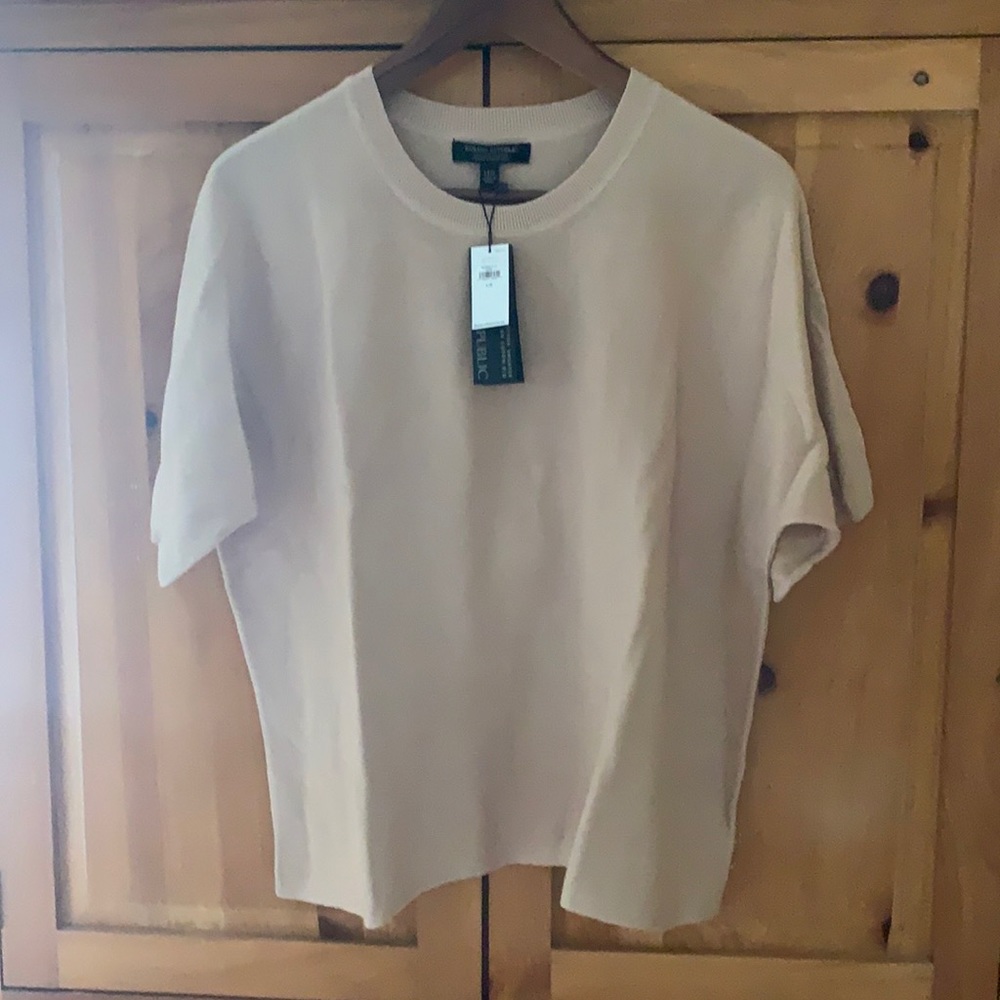 Banana Republic short sleeve blush pink sweater